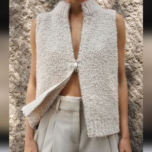 ME+EM Teddy Merino Bouclé Zip Vest